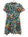 Jade Melody Tam Size XS Blue, Orange, Green Cotton Short Sleeve Floral Dress Blue, Orange, Green / XS