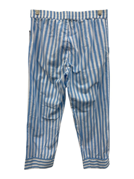 Lake Size XS Blue & White Cotton Long Sleeve Striped Button Front Pant Set Blue & White / XS