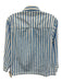 Lake Size XS Blue & White Cotton Long Sleeve Striped Button Front Pant Set Blue & White / XS
