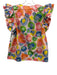 Emily McCarthy Size XS Pink, Blue, Green Cotton Blend Ruffle Cap Sleeve Top Pink, Blue, Green / XS
