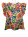 Emily McCarthy Size XS Pink, Blue, Green Cotton Blend Ruffle Cap Sleeve Top Pink, Blue, Green / XS