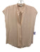 Vince Size XXS Pale Pink Silk Cap Sleeve Button Front Sheer Top Pale Pink / XXS