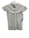 CK Bradley Size XS White Cotton Blend Ruffle Cap Sleeve Split Neck Gathered Top White / XS