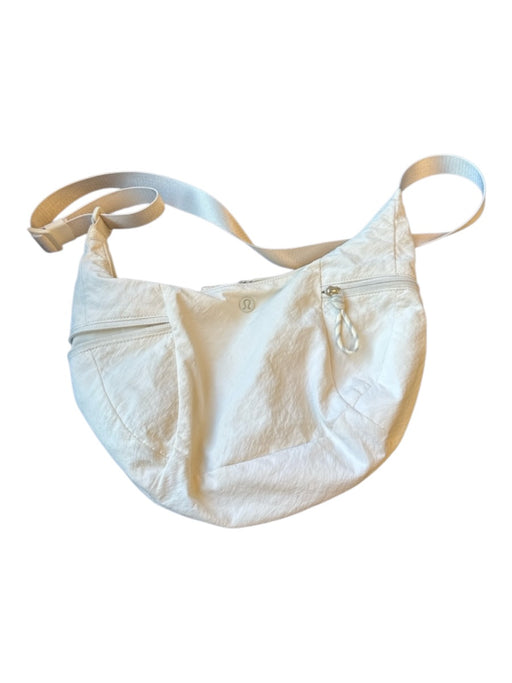 Lululemon Bone Nylon Crossbody Zip Close Athletic Bag Bone / S