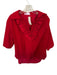 Caryn Lawn Size One Size Red Corduroy Long Sleeve Ruffles V Neck Top Red / One Size