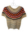 Polo Ralph Lauren Size M Tan & Orange Cotton Cap Sleeve Knit Sweater Tan & Orange / M
