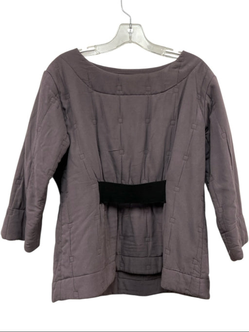 Bitte Kai Rand Size S Taupe Purple Cotton Quilted Wide Neck 3/4 Sleeve Sweater Taupe Purple / S