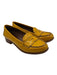 Prada Shoe Size 38 Yellow Patent Leather round toe Contrast Stitching Loafers Yellow / 38