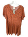 by Together Size M Orange & Black Rayon Blend Short Sleeve Polka Dot Dress Orange & Black / M