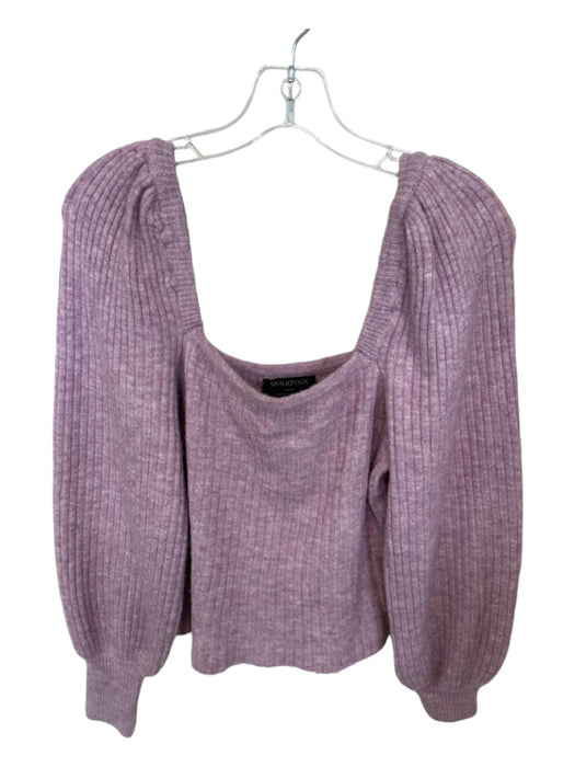 Minkpink Size M Purple Long Sleeve Ribbed Sweater Purple / M