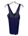 Rebecca Taylor Size 6 Navy & Silver Polyester Sleeveless Studded Back Zip Dress Navy & Silver / 6