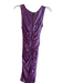 Nicole Miller Size 4 Purple Rayon Blend Round Neck Sequin Sleeveless Dress Purple / 4