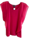 Melanie Lyne Size S Raspberry Polyester Boat Neck Sheer Detail Short Sleeve Top Raspberry / S