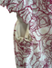 Tadashi Shoji Size 4 Ivory & Red Viscose & Nylon Lace Overlay Cap Sleeve Dress Ivory & Red / 4