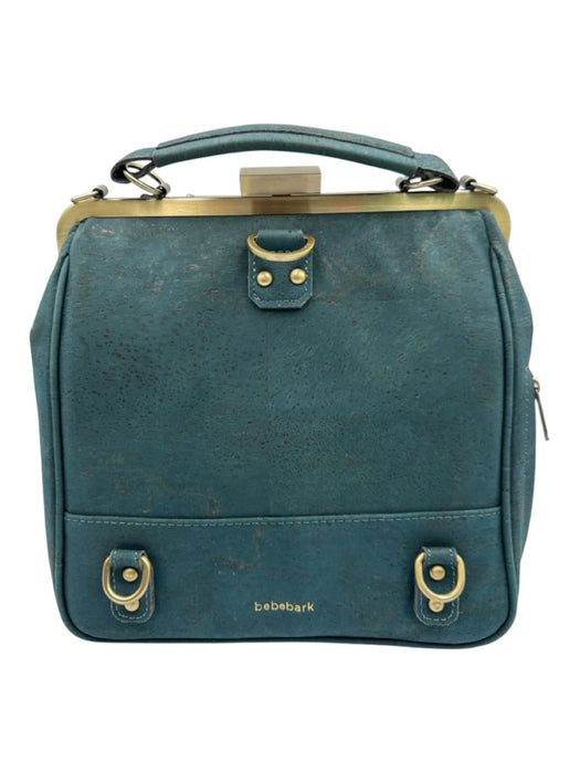 Laflore Paris Emerald Green Cork Brass Hardware Cotton Lined Bag Emerald Green