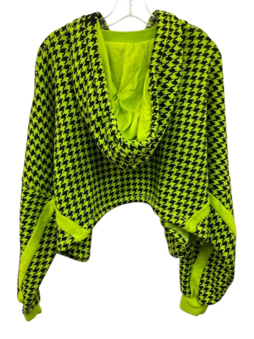 Adidas Ivy Park Size L Green Cotton Cropped Drawstring Hood Sweater Green / L
