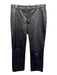 Banana Republic Size 12 Black Genuine Leather Paneled Back Pockets Pants Black / 12