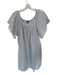 Lilla P Size XL Baby Blue Cotton Short Sleeve Grid elastic neckline Dress Baby Blue / XL
