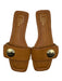 Shu Shop Shoe Size 8.5 Brown Leather Square Toe Mule Sandals Brown / 8.5
