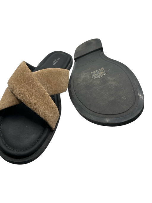 Rag & Bone Shoe Size 39 Taupe & Black Suede Cross Over Sandals Taupe & Black / 39