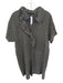 Boho Chic Size XL Black & Tan Cotton Short Sleeve Lattice Ruffles Dress Black & Tan / XL