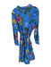 Alessandra Size XL Blue & Multi Cotton Long Sleeve Botanical Button Down Dress Blue & Multi / XL