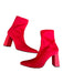 Zara Shoe Size 40 Red Canvas Block Heel Booties Red / 40