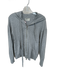 Zadig & Voltaire Size S Gray & Silver Cotton Hood Rhinestone Full Zip Jacket Gray & Silver / S