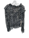 Zadig & Voltaire Size M Black & Gray Viscose Blend Velvet Accent stars Top Black & Gray / M