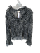 Zadig & Voltaire Size M Black & Gray Viscose Blend Velvet Accent stars Top Black & Gray / M