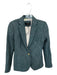 J. Crew Size 0 Teal Wool Chevron One Button Blazer Jacket Teal / 0