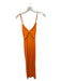 Zara Size S Orange Spaghetti Strap Front Twist Maxi Dress Orange / S