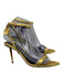 Tom Ford Shoe Size 37 Gold Leather Gold hardware Locket Heel Sandals Gold / 37