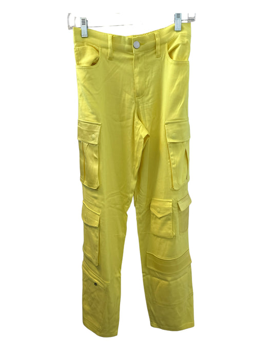 Alice & Olivia Size 0 Neon Yellow Lycocell High Waist Cargo Pants Neon Yellow / 0