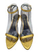 Tom Ford Shoe Size 37 Gold Leather Gold hardware Locket Heel Sandals Gold / 37