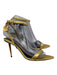 Tom Ford Shoe Size 37 Gold Leather Gold hardware Locket Heel Sandals Gold / 37