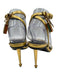 Tom Ford Shoe Size 37 Gold Leather Gold hardware Locket Heel Sandals Gold / 37