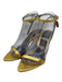 Tom Ford Shoe Size 37 Gold Leather Gold hardware Locket Heel Sandals Gold / 37