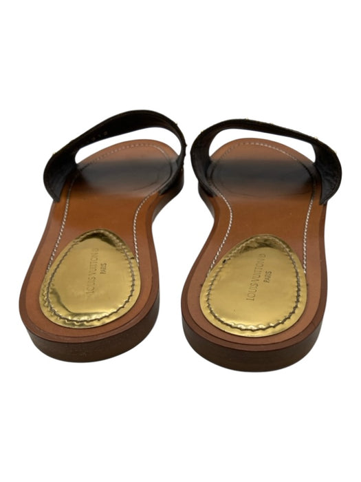 Louis Vuitton Shoe Size 36 Brown Print Coated Canvas Monogram Mule Flat Sandals Brown Print / 36