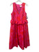 Target Collab Size 14 Pink & Red Polyester Blend Abstract Ruffle Midi Dress Pink & Red / 14