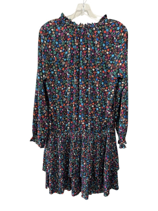 Current Air Size L Black, Green, Multi Polyester Long puff sleeve stars Dress Black, Green, Multi / L