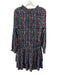 Current Air Size L Black, Green, Multi Polyester Long puff sleeve stars Dress Black, Green, Multi / L