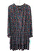 Current Air Size L Black, Green, Multi Polyester Long puff sleeve stars Dress Black, Green, Multi / L