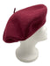 Burgundy Wool Blend Felt Beret Hat Burgundy / One Size