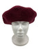 Burgundy Wool Blend Felt Beret Hat Burgundy / One Size