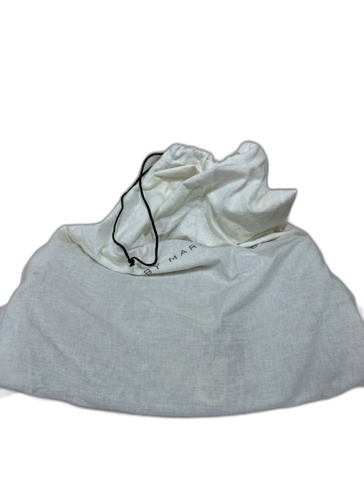 Marc Jacobs Black Leather Contrast Stitch messenger Gold Tone Hardware Bag Black / M