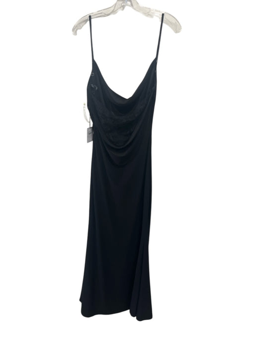 Laundry by Shelli Segal Size 8 Black Polyester Blend Spaghetti Strap Gown Black / 8