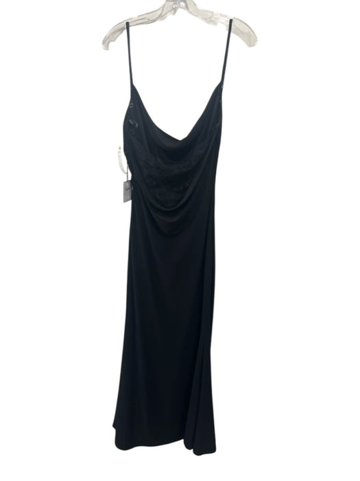 Laundry by Shelli Segal Size 8 Black Polyester Blend Spaghetti Strap Gown Black / 8