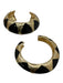 Black & Gold Tone Metal Enamel Geometric Open Cuff Set Of 2 Bracelet Black & Gold Tone