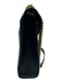 Saint Laurent Black Caviar Leather Flap Chevron Logo Chain Strap Bag Black / Large